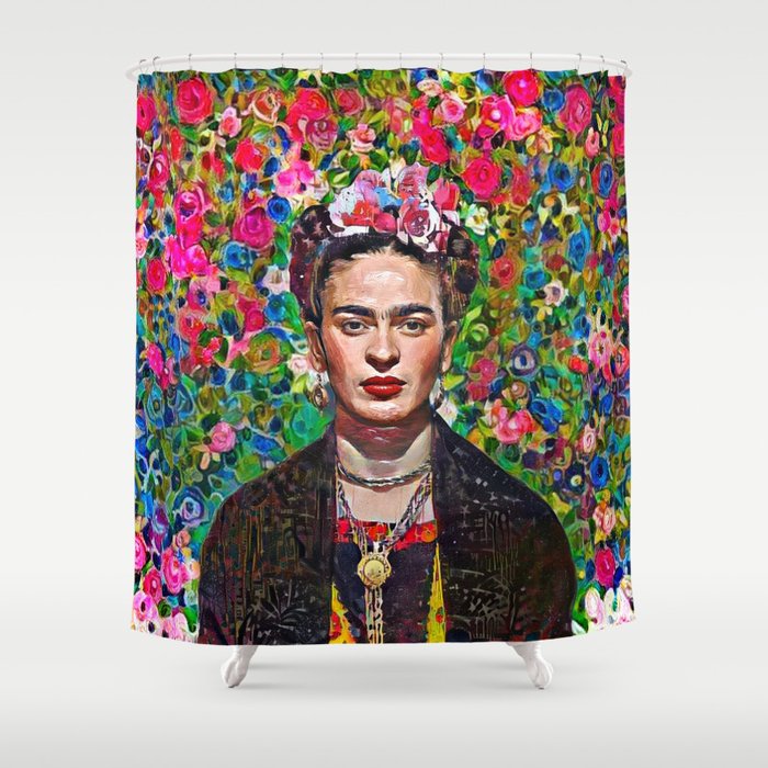 Pink Roses Frida Shower Curtain