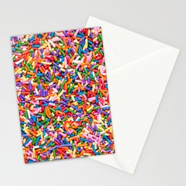 Colorful Rainbow Sprinkles | Sweet Candy Stationery Card