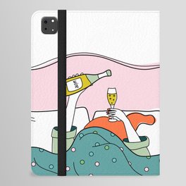 Woman and wine iPad Folio Case