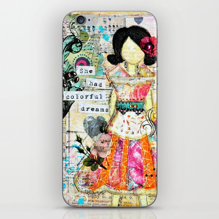 She had Colourful Dreams by Jolene Ejmont iPhone Skin