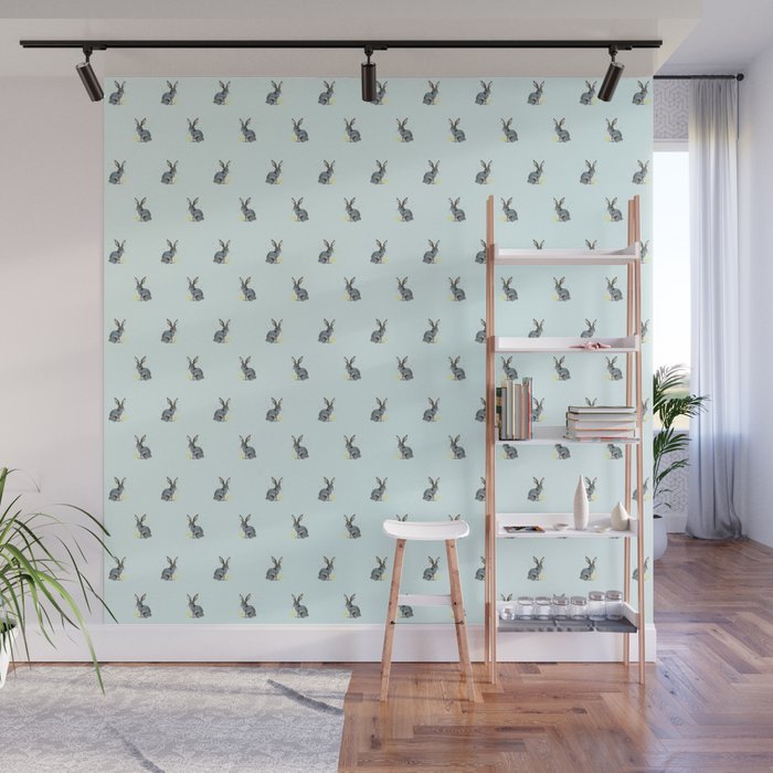 Hare pattern Wall Mural