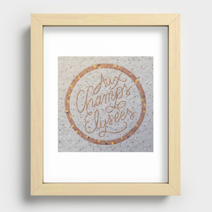 Aux Champs Elysees Recessed Framed Print