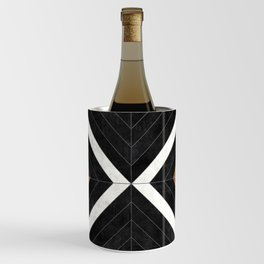 Urban Tribal Pattern No.1 - Concrete and Wood Wine Chiller