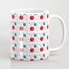 Red and Green Circles for Christmas Mug