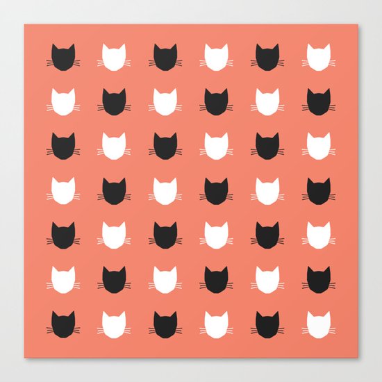 Cat Pattern 02 Canvas Print