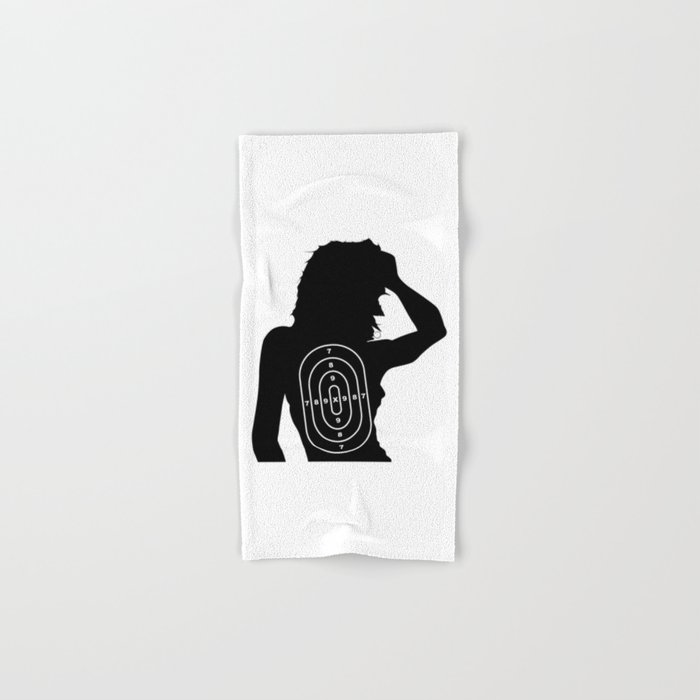 Female Human Shape Target Hand Bath Towel by HomeStead Digital