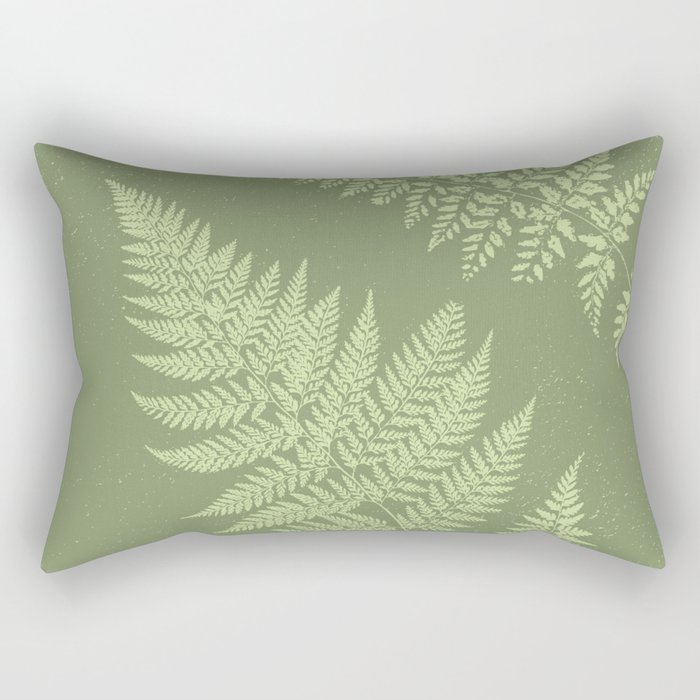 Dark olive fern Rectangular Pillow