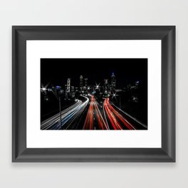 Atlanta By Night Framed Art Print