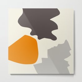 Moderno 03 Metal Print | Orange, Graphicdesign, Black, Digital, Abstract, Grey, Shapes 