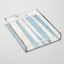 Minimalist Off-White Sky Blue Contemporary Design Acrylic Tray