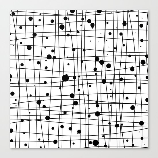 Woven Web black and white Canvas Print