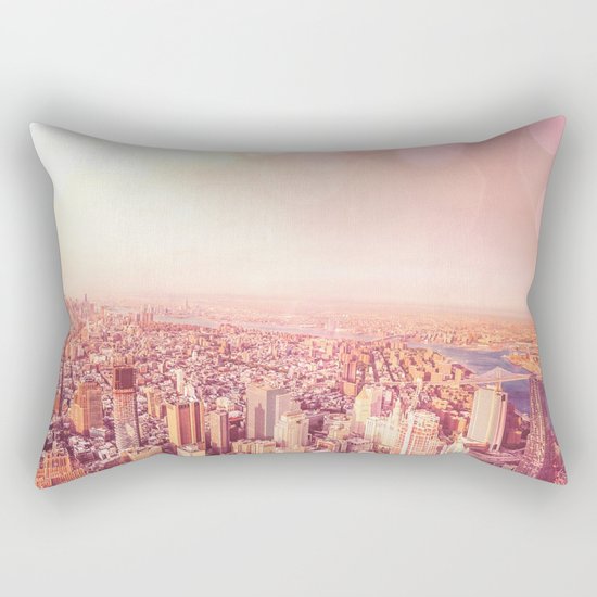 New York City Skyline of Light Rectangular Pillow