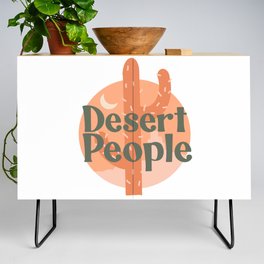 Desert People Cactus Graphic Art Credenza