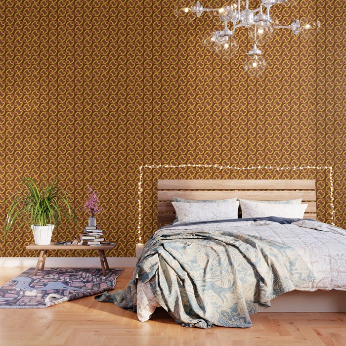 Ovals - Fall Browns and Yellows Wallpaper