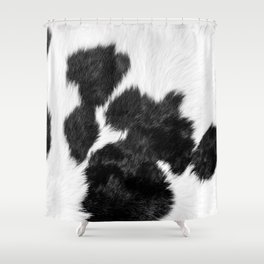 Scandi Modern Cowhide Shower Curtain