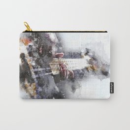 Person Playing Electric Bass Guitar in watercolor style Carry-All Pouch