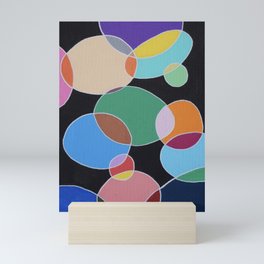 Abstract Colorful Circles Overlapping  Mini Art Print