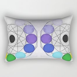 Chakra colors and moon - color wheel 1 Rectangular Pillow