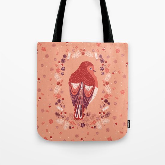Petite Robin Red Breast Tote Bag