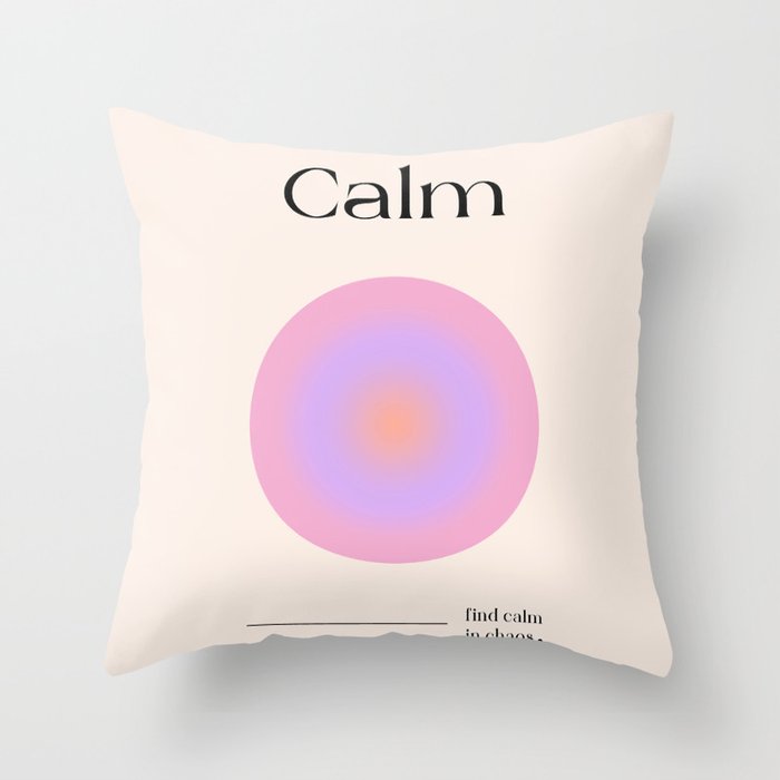 Calm in Chaos Gradient Art Print Throw Pillow