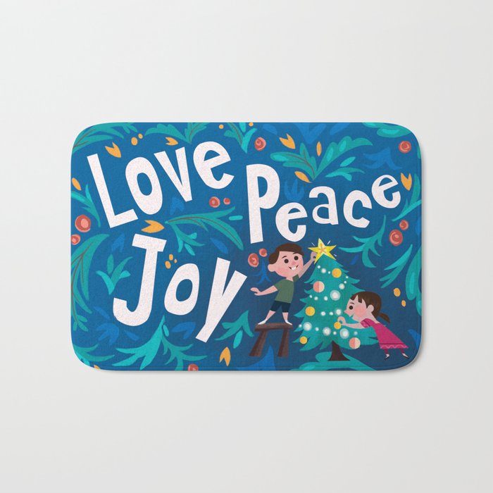 Love . Peace . Joy Bath Mat