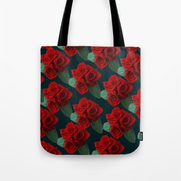 red flowers pattern Tote Bag