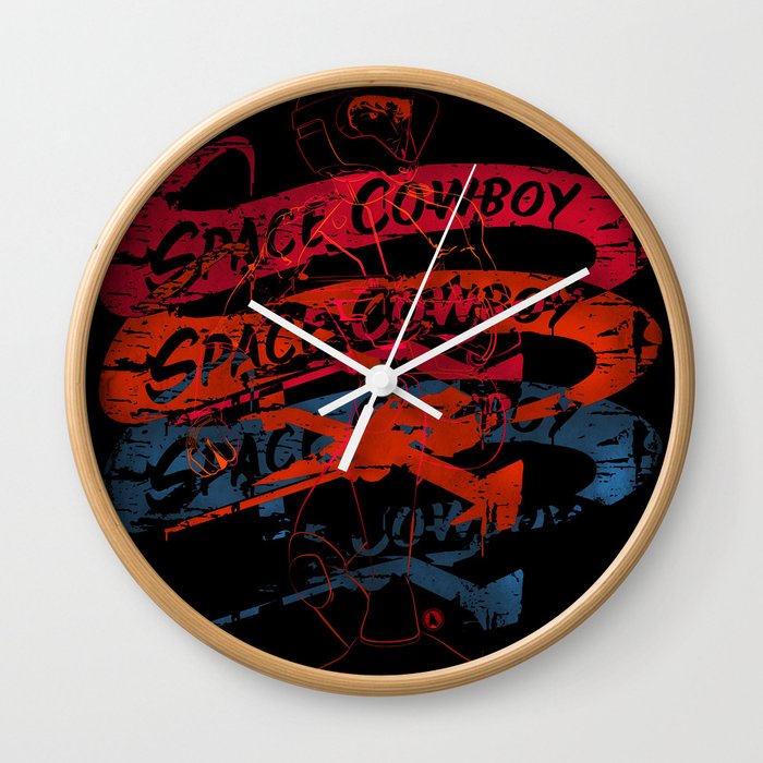 Space Cowboy - Mono Racer Wall Clock