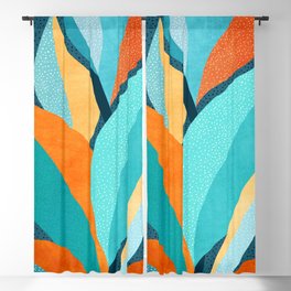 Abstract Tropical Foliage Blackout Curtain