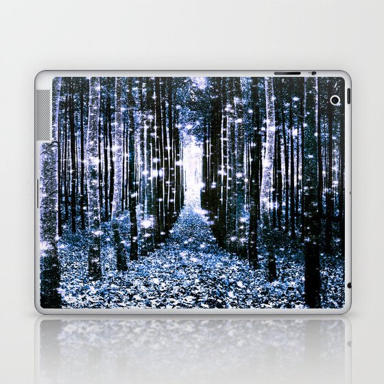 Magical Forest Dark Blue Elegance Laptop & iPad Skin