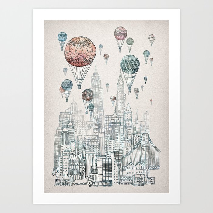 Voyages Over New York Art Print