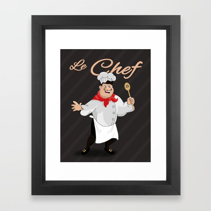 Le Chef Kitchen Decor French Chef With A Mustache Cartoon