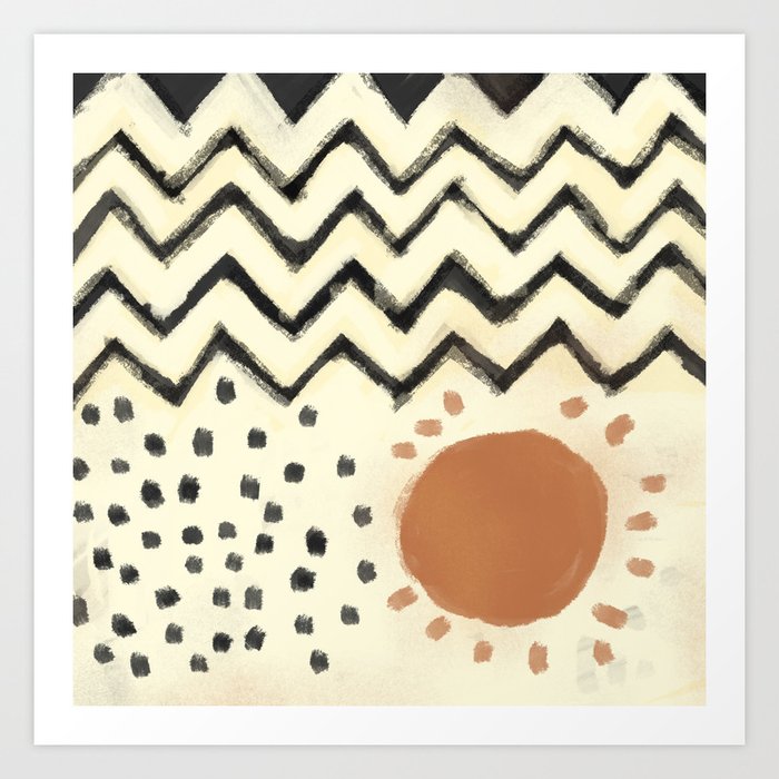 Abstraction pattern spring summer 1 Art Print