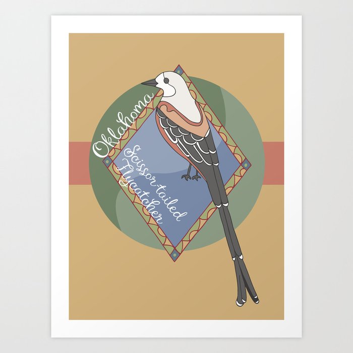 Oklahoma State Bird: Scissor-tailed Flycatcher Art Print