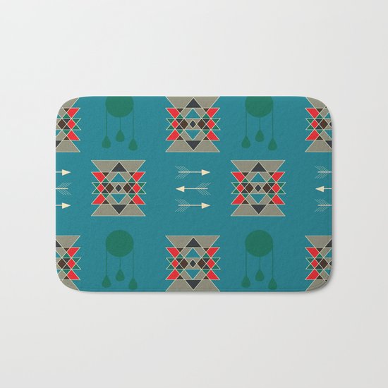 dreamcatcher blue Bath Mat
