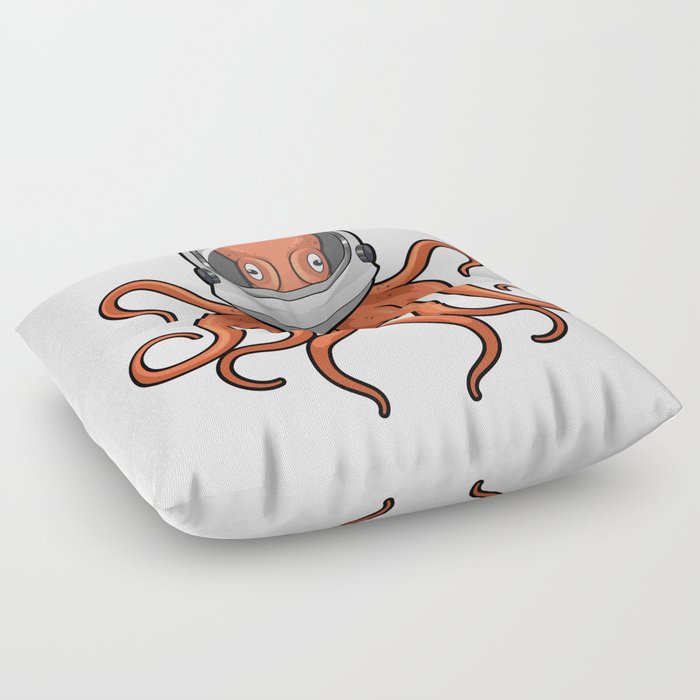 Octopus as Astronaut Floor Pillow
