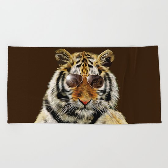 In the Eye of the Tiger Beach Towel