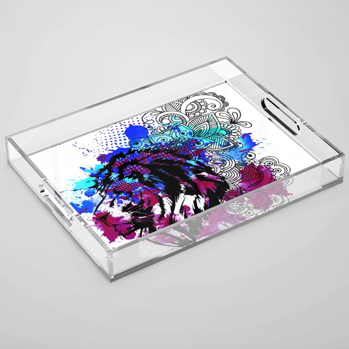 Purple Lion Spirit Acrylic Tray