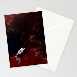 Red Black Stationery Card