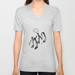 Penguins and Ice Creams V Neck T Shirt