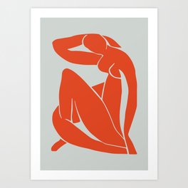 Blue Nude in Orange - Henri Matisse Art Print
