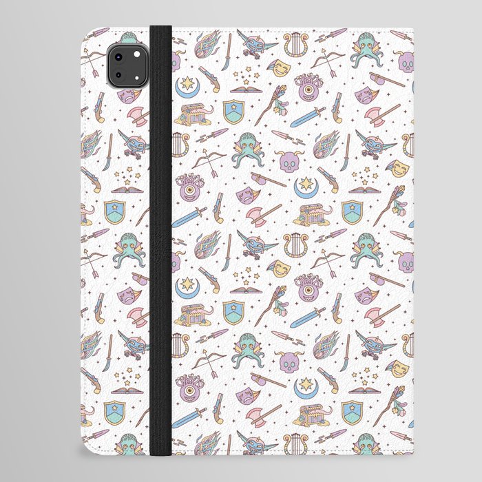 Cute Dungeons and Dragons Pattern iPad Folio Case