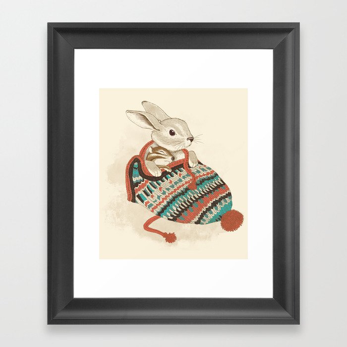 cozy chipmunk Framed Art Print