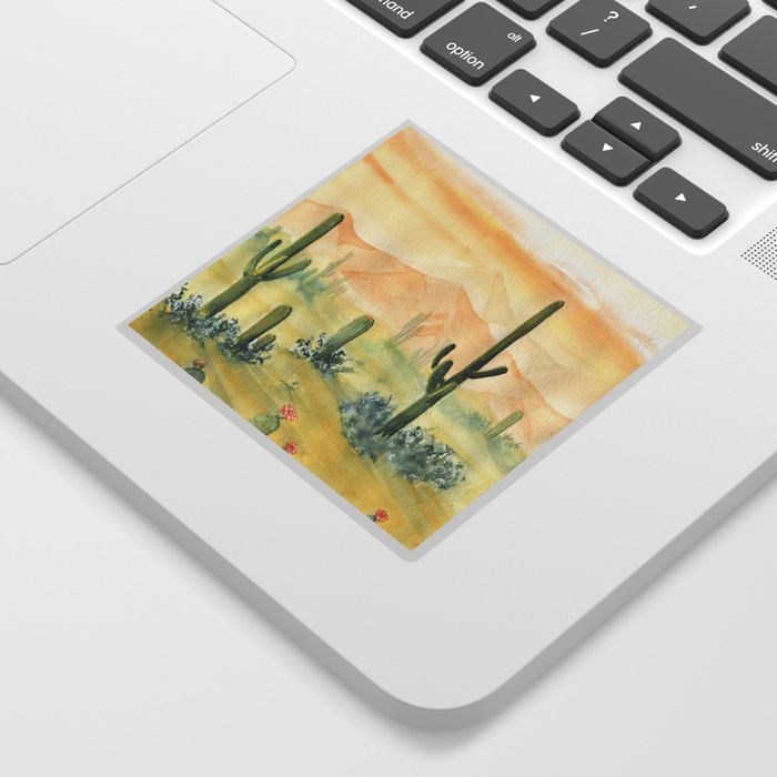 Desert Sunset Landscape Sticker