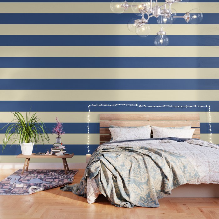 Watercolor Horizontal Stripe Wallpaper