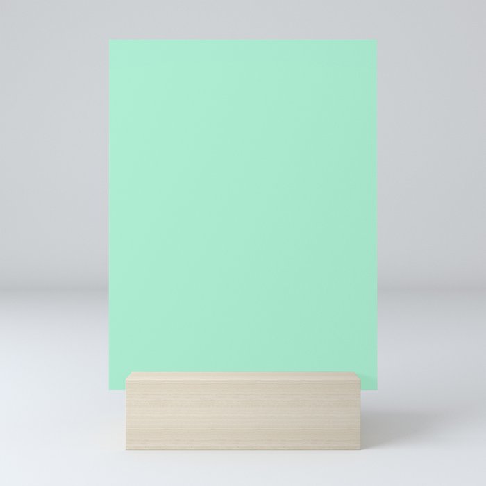 Magic Mint Solid Color Mini Art Print