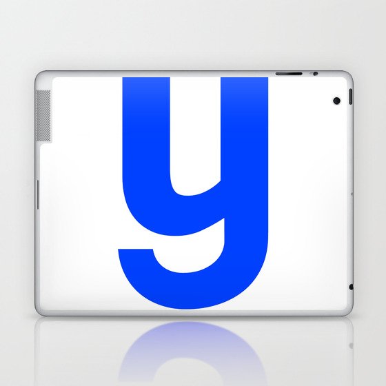 letter Y (Blue & White) Laptop & iPad Skin