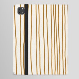 Vertical Stripes in Earthy Yellow iPad Folio Case