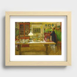 Getting Ready for a Game, 1901 by Carl Larsson Recessed Framed Print