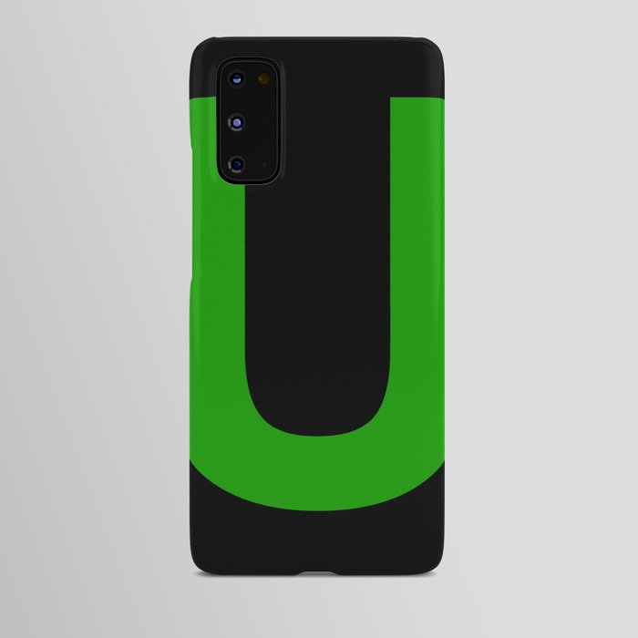 Letter U (Green & Black) Android Case