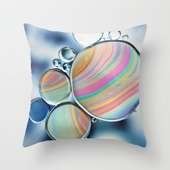 oil and water Throw Pillow